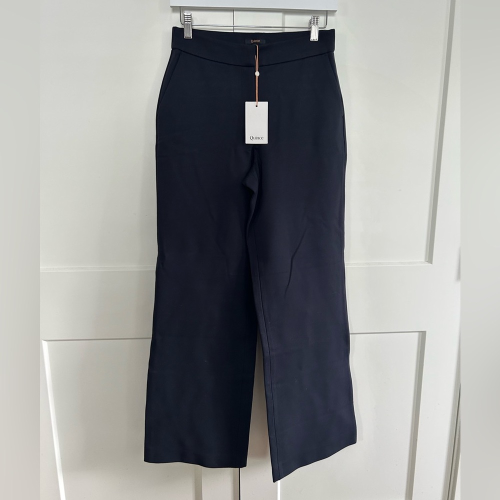 Quince Ultra Stretch Ponte Trouser Navy SZ 4 NWT